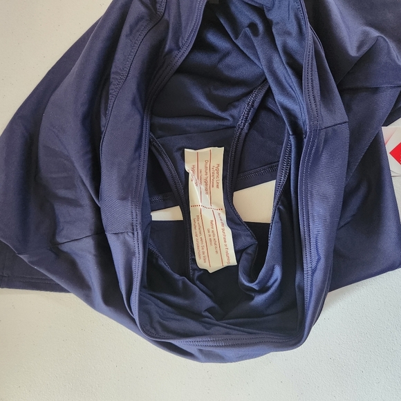 Lands End Navy Blue Swim Brief Skirt Bottoms Womens Size 12 Petite Large New NWT - Picture 5 of 8